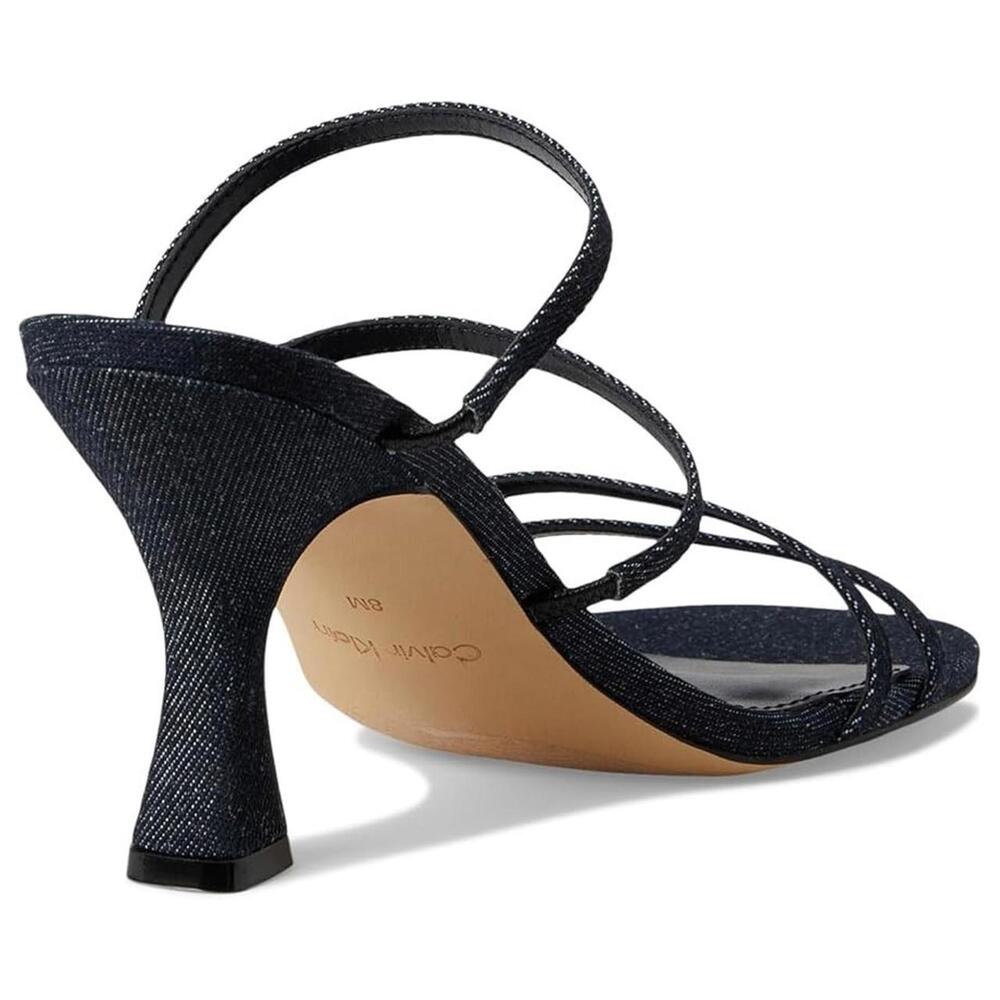 Calvin Klein Womens Jayla Strappy Tapered Heel Sandal Blue Denim Sz 6 $99 MSRP - Picture 5 of 8
